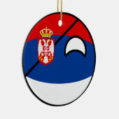 Funny Trending Geeky Servië Countryball Keramisch Ornament (Rechts)