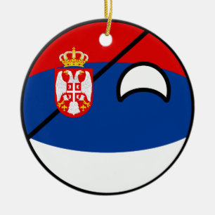 Funny Trending Geeky Servië Countryball Keramisch Ornament