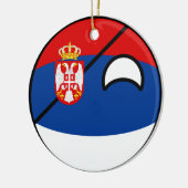 Funny Trending Geeky Servië Countryball Keramisch Ornament (Links)