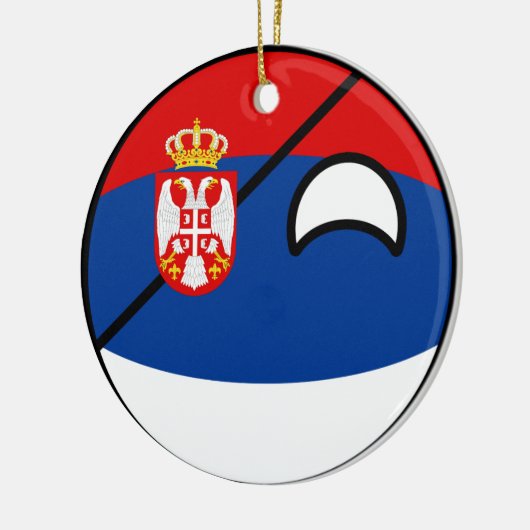 Funny Trending Geeky Servië Countryball Keramisch Ornament (Links)