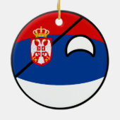 Funny Trending Geeky Servië Countryball Keramisch Ornament (Achterkant)