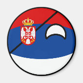 Funny Trending Geeky Servië Countryball Magneet (Voorkant)