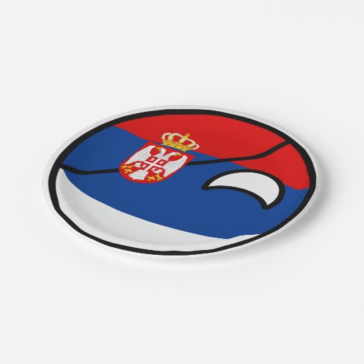 Funny Trending Geeky Servië Countryball Papieren Bordje (Gekanteld)