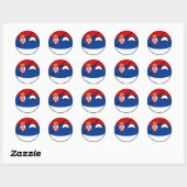 Funny Trending Geeky Servië Countryball Ronde Sticker (Vel)