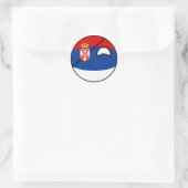 Funny Trending Geeky Servië Countryball Ronde Sticker (Tas)