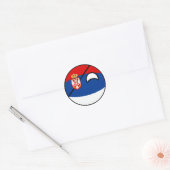 Funny Trending Geeky Servië Countryball Ronde Sticker (Envelop)