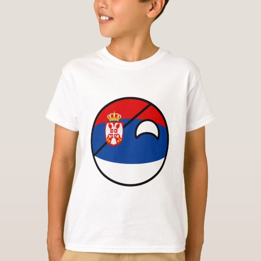 Funny Trending Geeky Servië Countryball T-shirt (Voorkant)