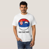 Funny Trending Geeky Servië Countryball T-shirt (Voorkant volledig)