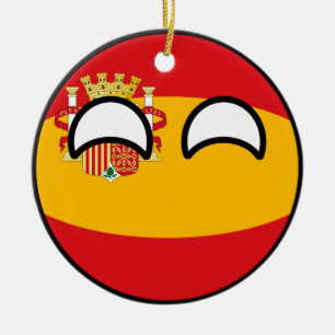 Funny Trending Geeky Spain Countryball Keramisch Ornament