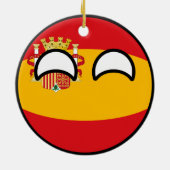 Funny Trending Geeky Spain Countryball Keramisch Ornament (Achterkant)