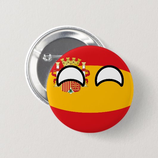 Funny Trending Geeky Spain Countryball Ronde Button 5,7 Cm (Voorkant /achterkant)