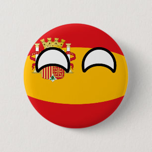 Funny Trending Geeky Spain Countryball Ronde Button 5,7 Cm