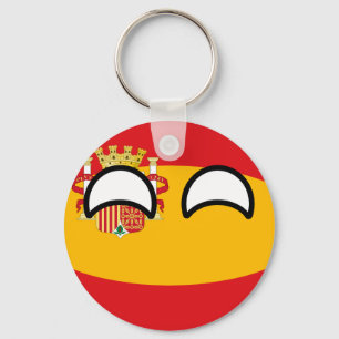 Funny Trending Geeky Spain Countryball Sleutelhanger