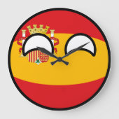 Funny Trending Geeky Spain Grote Klok (Voorkant)