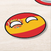Funny Trending Geeky Spain Ronde Kartonnen Onderzetter (Gebogen)