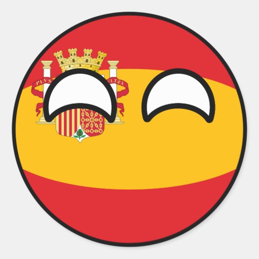 Funny Trending Geeky Spain Ronde Sticker (Voorkant)