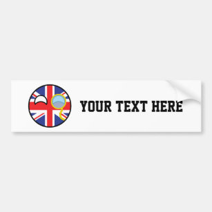 Funny Trending Geeky United Kingdom Countryball Bumpersticker