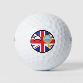 Funny Trending Geeky United Kingdom Countryball Golfballen (Voorkant)