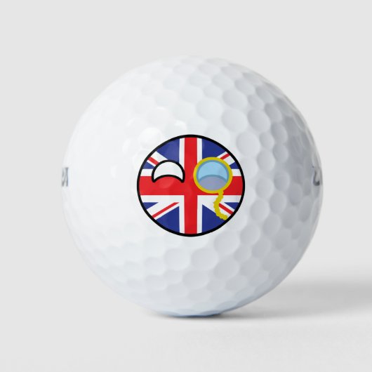 Funny Trending Geeky United Kingdom Countryball Golfballen (Voorkant)