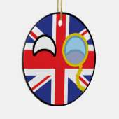 Funny Trending Geeky United Kingdom Countryball Keramisch Ornament (Rechts)