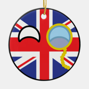 Funny Trending Geeky United Kingdom Countryball Keramisch Ornament