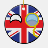 Funny Trending Geeky United Kingdom Countryball Keramisch Ornament (Achterkant)
