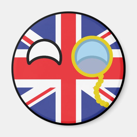 Funny Trending Geeky United Kingdom Countryball Magneet (Voorkant)