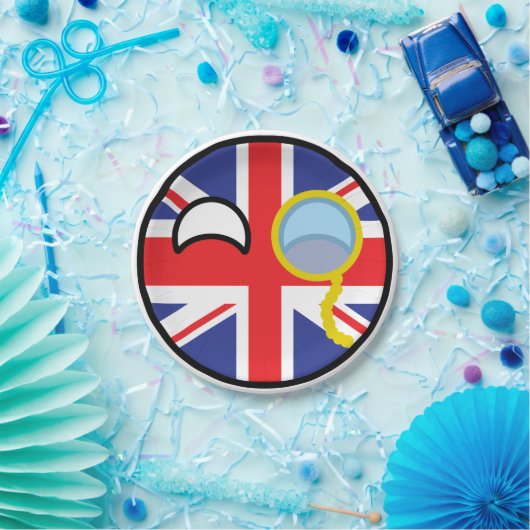 Funny Trending Geeky United Kingdom Countryball Papieren Bordje (Feest)