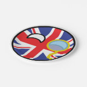 Funny Trending Geeky United Kingdom Countryball Papieren Bordje (Gekanteld)