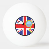 Funny Trending Geeky United Kingdom Countryball Pingpongbal (Achterkant)