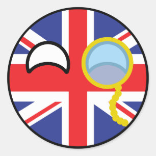 Funny Trending Geeky United Kingdom Countryball Ronde Sticker