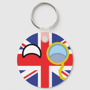 Funny Trending Geeky United Kingdom Countryball Sleutelhanger