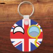 Funny Trending Geeky United Kingdom Countryball Sleutelhanger (Voorkant)