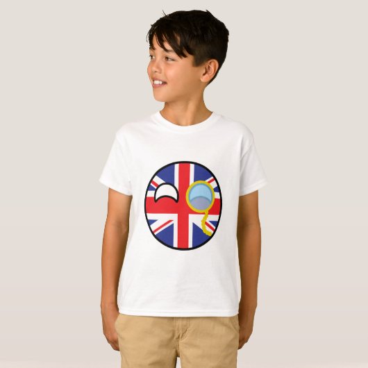 Funny Trending Geeky United Kingdom Countryball T-shirt (Voorkant volledig)