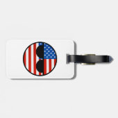 Funny Trending Geeky USA Countryball Bagagelabel (Achterkant horizontaal)