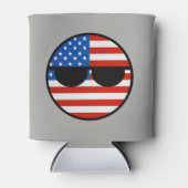 Funny Trending Geeky USA Countryball Blikjeskoeler (Voorkant)