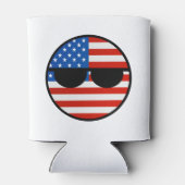 Funny Trending Geeky USA Countryball Blikjeskoeler (Achterkant)