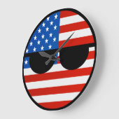 Funny Trending Geeky USA Countryball Grote Klok (Hoek)