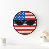 Funny Trending Geeky USA Countryball Grote Klok (Huis)