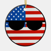 Funny Trending Geeky USA Countryball Keramisch Ornament (Voorkant)