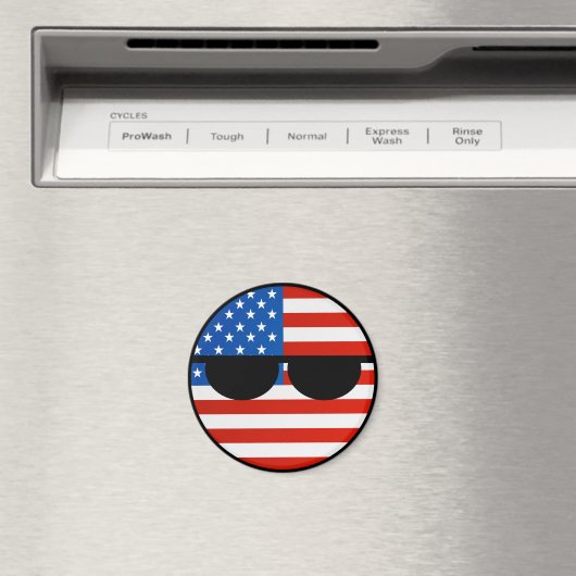 Funny Trending Geeky USA Countryball Magneet (Insitu (Vaatwasser))