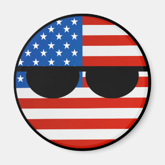 Funny Trending Geeky USA Countryball Magneet