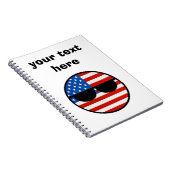 Funny Trending Geeky USA Countryball Notitieboek (Rechterzijde)