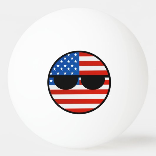 Funny Trending Geeky USA Countryball Pingpongbal (Achterkant)