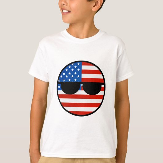 Funny Trending Geeky USA Countryball T-shirt (Voorkant)