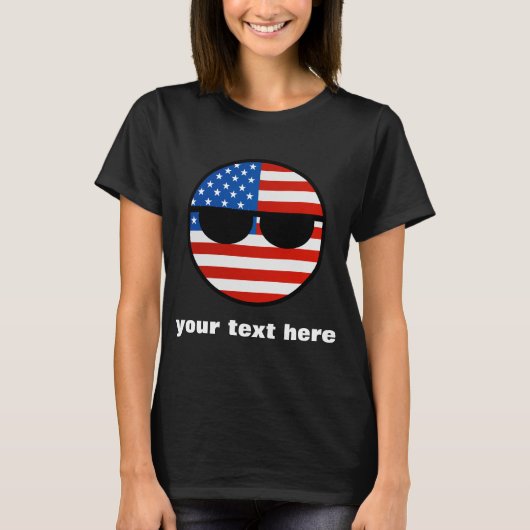 Funny Trending Geeky USA Countryball T-shirt (Voorkant)