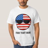 Funny Trending Geeky USA Countryball T-shirt (Voorkant)