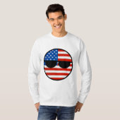 Funny Trending Geeky USA Countryball T-shirt (Voorkant volledig)