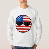 Funny Trending Geeky USA Countryball T-shirt (Voorkant)