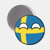 Funny Trending Geeky Zweden Countryball Magneet (Voorkant / Achterkant)